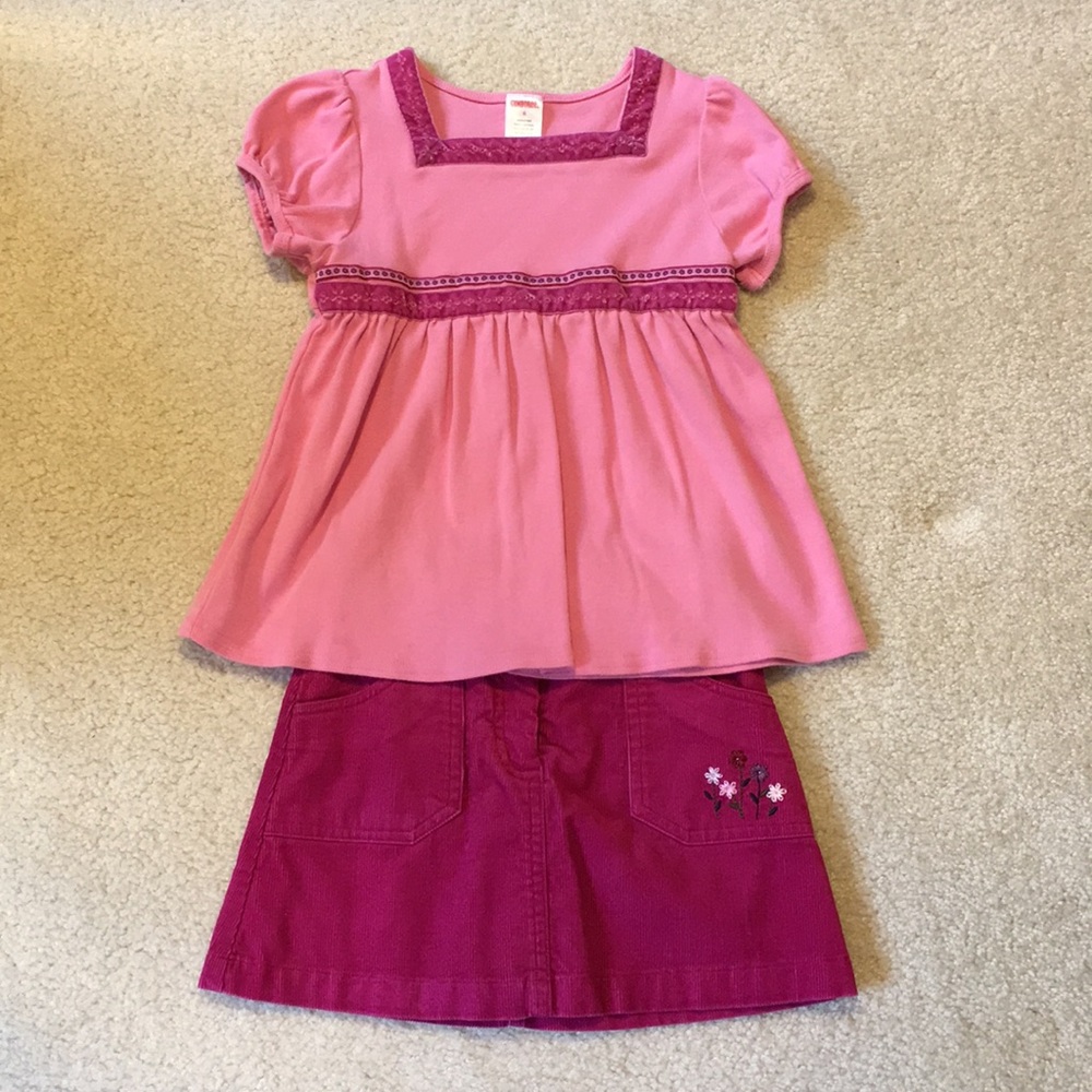 EUC Gymboree skirt and shirt outfit size 6